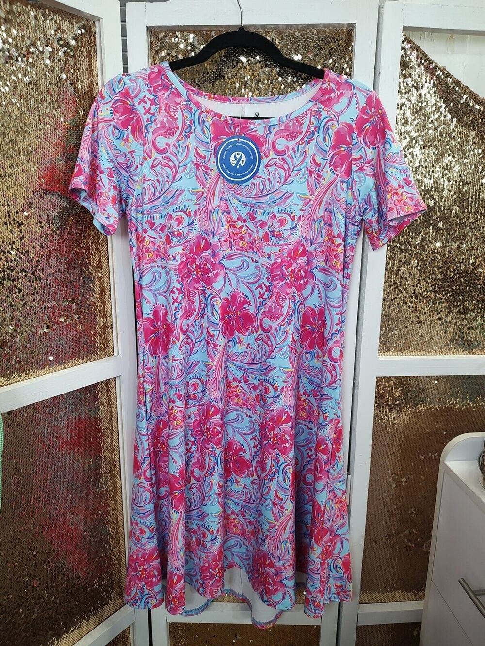 Charlie's Project Dress XS Pink Floral New With Tags